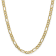 14K Yellow Gold 6.25mm Flat Figaro Chain Necklace