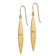 14k Yellow Gold Brushed and Textured Dangle Earrings