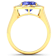 3.85ctw Violet Tanzanite and Diamond 14K Yellow Gold Halo Ring