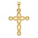 14k Yellow Gold Polished Cross Pendant