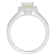 7mm Round Opal 1/4 ctw Diamond Rhodium Over Sterling Silver Halo Ring