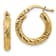 14k Yellow Gold 11/16" Diamond-Cut Round Hoop Earrings