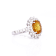 5.11 Ctw Yellow Sapphire and 1.50 Ctw Diamond Ring in 14K WG