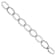 Rhodium Over Sterling Silver 18mm Oval Link 8 inch Bracelet