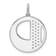 14K White Gold Gatsby Diamond Initial P Charm