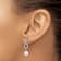 Rhodium Over 14K White Gold 7-8mm White Akoya Cultured Pearl and 0.40ctw
Diamond Post Earrings