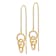 14k Yellow Gold Triple Circle Dangle Earrings