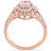 Morganite and Diamond 10K Rose Gold Floral Ring 0.88ctw