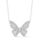 Rachel Zoe Pave CZ Large Butterfly Pendant Necklace in Rhodium Over
Sterling Silver