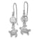 Rhodium Over Sterling Silver Sand Dollar And Turtle Dangle Earrings
