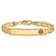 14k Yellow Gold Medical Red Enamel Mariner Link ID Bracelet