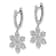 14K White Gold Diamond Snowflake Earrings