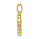 10k Yellow Gold and Rhodium Over 10k Yellow Gold 0.10 ctw Diamond Latin
Cross Pendant
