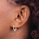 14k Yellow Gold and Rhodium Over 14k Yellow Gold Satin and Diamond-Cut
5/8" Heart Hoop Earrings