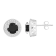 6mm Round Black Onyx 1/5 ctw Diamond Rhodium Over Sterling Silver Halo
Stud Earrings