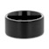 SAN ANTONIO Flat Black Tungsten Carbide Band with Brushed Finish 12mm