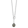Rhodium Over Sterling Silver 9-10mm Teardrop Tahitian Saltwater Cultured
Pearl Slide Necklace