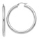 Rhodium Over 14k White Gold 1 3/4" Polished Tube Hoop Earrings