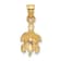 14K Yellow Gold Turtle Pendant