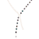 6-7mm White and Black Cultured Freshwater Pearl with Moon Bead Sterling
Silver Strand Necklace