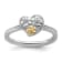 14K Yellow Gold Over Sterling Silver Stackable Expressions Diamond Heart
Ring 0.01ctw