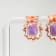 Amethyst and CZ 4.51 Ctw Octagon 18K Rose Gold Over Sterling Silver
Center Design Earrings Jewelry