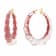 14K Yellow Gold Over Sterling Silver Acrylic and Hand Painted Enamel
Bamboo Illusion Hoops in Cocoa