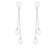 7-9mm White Cultured Freshwater Pearl Rhodium Over Sterling Silver Earrings