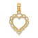10K Yellow Gold Textured Heart with Lace Trim Charm