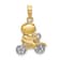14k Two-tone Gold Little Boy On Bicycle Charm