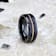 ADELARD Rose Gold Braided Brushed Center Black Tungsten Wedding Band
With Polished Beveled Edges 8mm