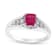 0.68ctw Ruby and Diamond Ring in 14k White Gold