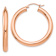 14k Rose Gold Polished 1 3/8" Tube Hoop Earrings
