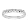 Rhodium Over 14K White Gold 7-Stone Diamond Wedding Band 0.49ctw
