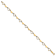 14K Yellow Gold Polished Diamond-cut Open and Stamp Heart Bracelet