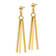 14k Yellow Gold Polished 3 Bar Dangle Earrings