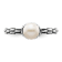 Rhodium Over Sterling Silver Stackable Expressions Patterned White
Freshwater Cultured Pearl Ring