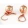 Copper Ball Drop Dangle Earrings