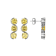 Yellow Cubic Zirconia Platinum Over Silver November Birthstone Earrings 7.99ctw
