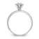 Rhodium Over 14K White Gold AA Quality Trio Engagement Ring 0.13ctw