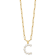 Gold Tone Sterling Silver 3-5.5mm Freshwater Cultured Pearl LETTER C
18-inch Necklace