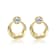 CZ Eternity Circle Hoop Earrings In 14K Gold Over Brass