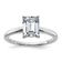 Rhodium Over 14K White Gold 1 3/4 ct. G H I True Light Emerald
Moissanite Solitaire Ring