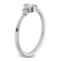 Rhodium Over 14K Gold Petite Pear Diamond Ring 0.13ctw