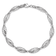 Rhodium Over 14k White Gold Filigree Textured and Diamond-Cut Fancy Link Bracelet