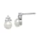 Rhodium Over Sterling Silver 6-7mm White Freshwater Cultured Pearl Cubic
Zirconia Post Earrings
