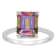 10x8mm Emerald Cut Mystic Topaz and 1/10 ctw Diamond Rhodium Over
Sterling Silver Ring