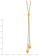 14K Yellow Gold Polished Adjustable Y Drop Necklace