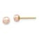 14K Yellow Gold Children's 3-4mm Pink Button Freshwater Cultured Pearl
Stud Earrings