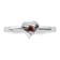 Sterling Silver Stackable Expressions Garnet Heart Ring 0.09ctw